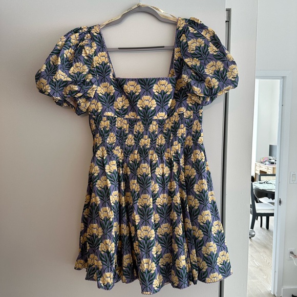 Agua By Agua Bendita Caramelo Puff-Sleeve Poplin Mini Dress - Picture 3 of 5